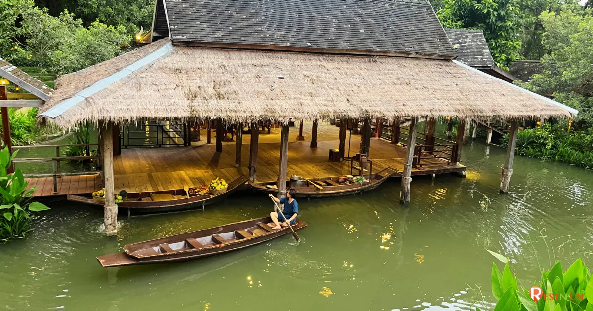 Paddle a boat and soak in the atmosphere at Siam Niramit Phuket